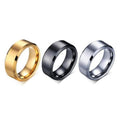Adjustable titanium rings set of 3 - gold silver black