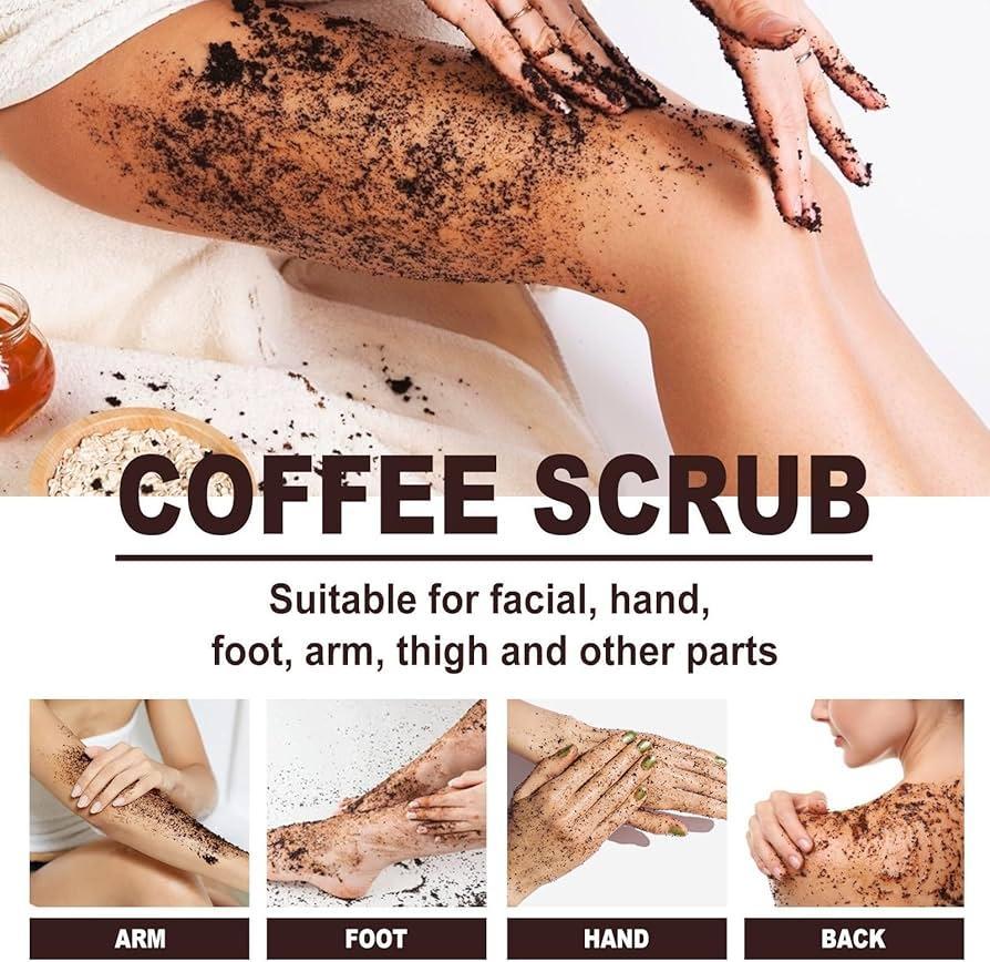 Coffee body scrub - product with packaging