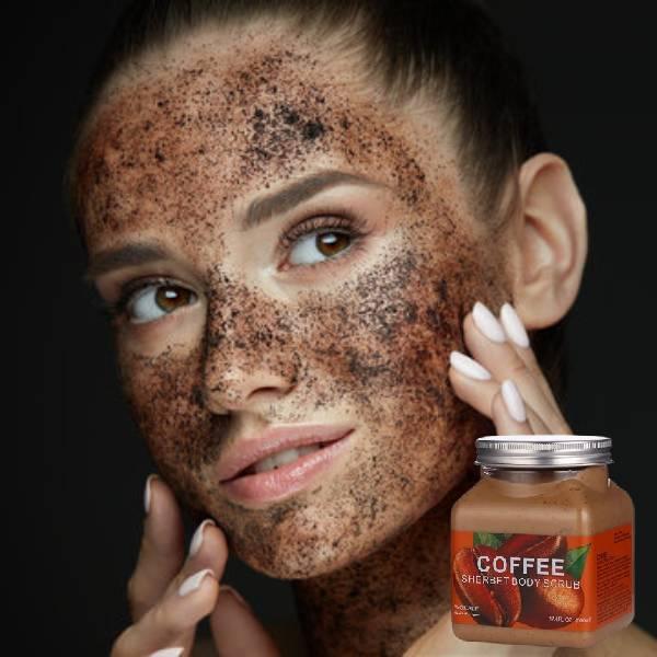 Coffee exfoliating scrub - texture close-up