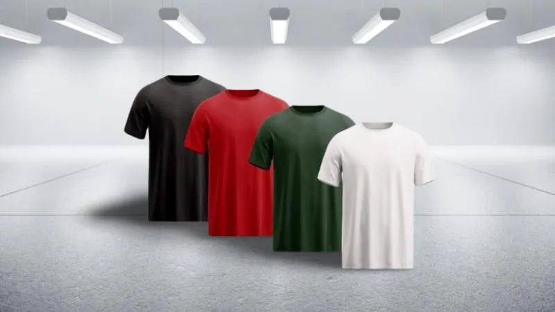 Men's printed short-sleeve T-shirts 4 pack – colours display