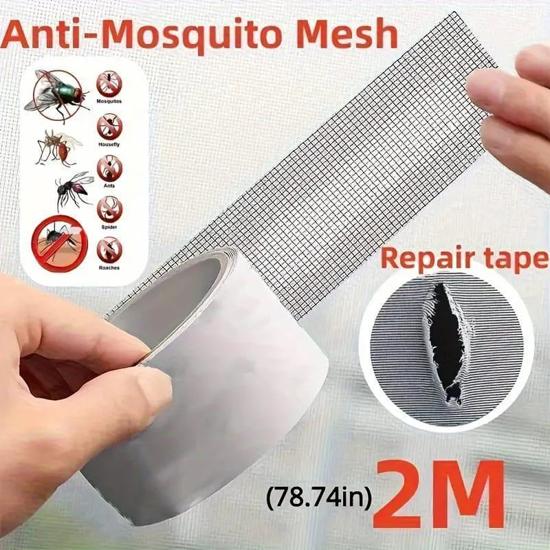 Silver Window Screen Repair Tape 5cm x 200cm – No Tools Needed