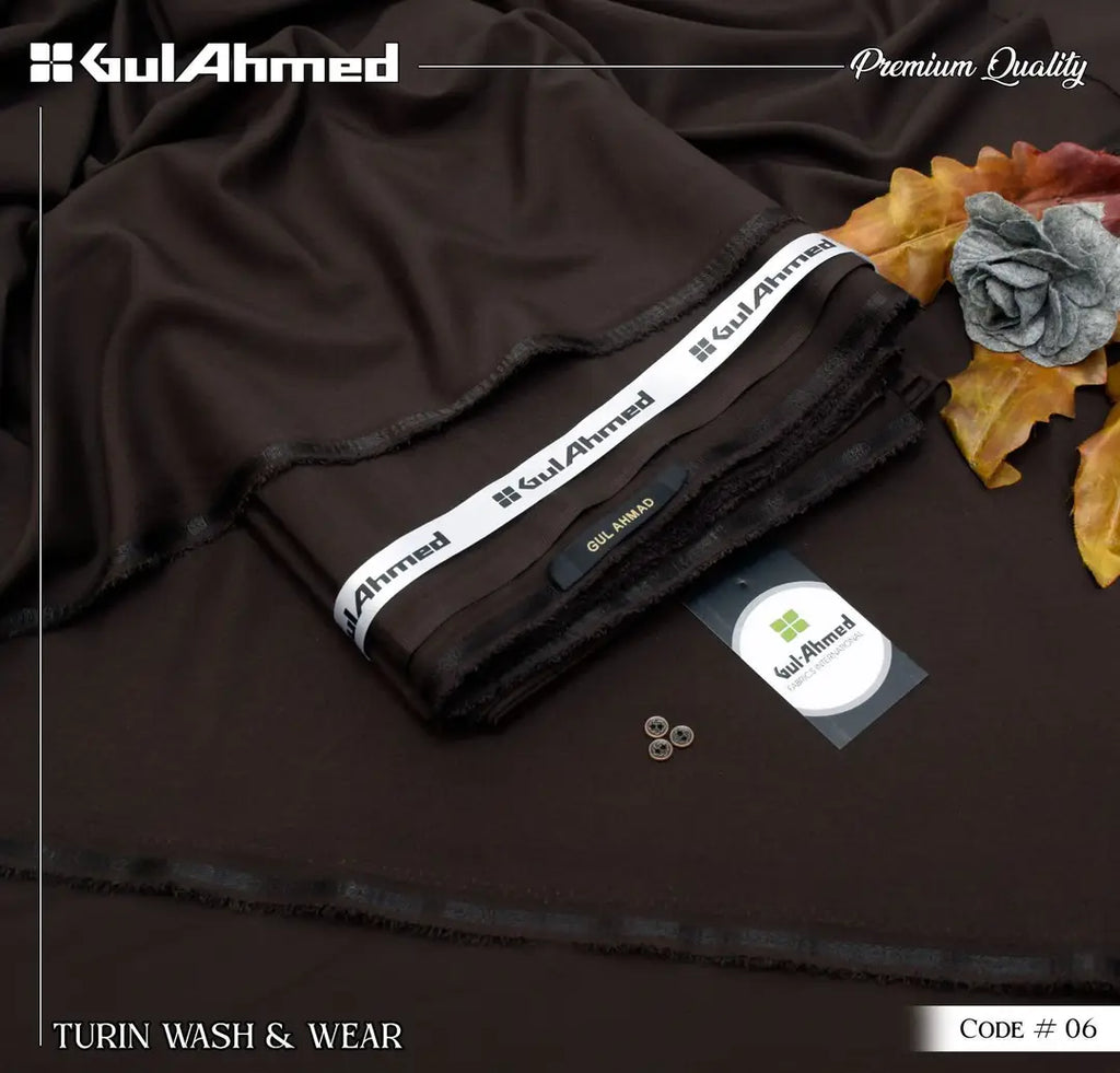 Men's unstitched wash & wear plain suit – full suit view