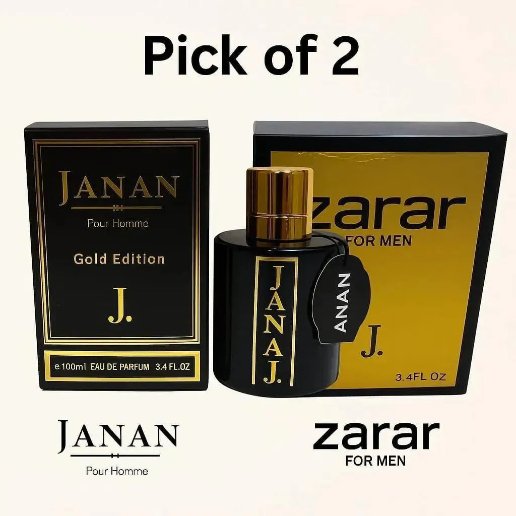 Janan and Zarar perfume set 100ml – close-up view