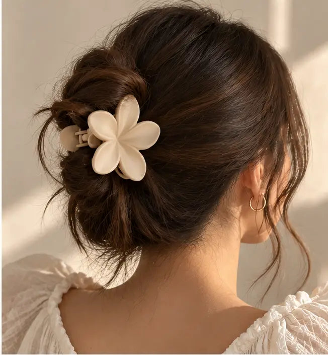 Multicolor Flower Hair Catcher Clip - Pack of 3