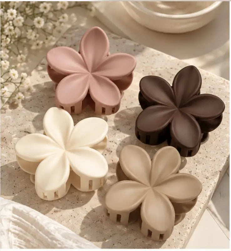 Multicolor Flower Hair Catcher Clip - Pack of 3 (view 2)