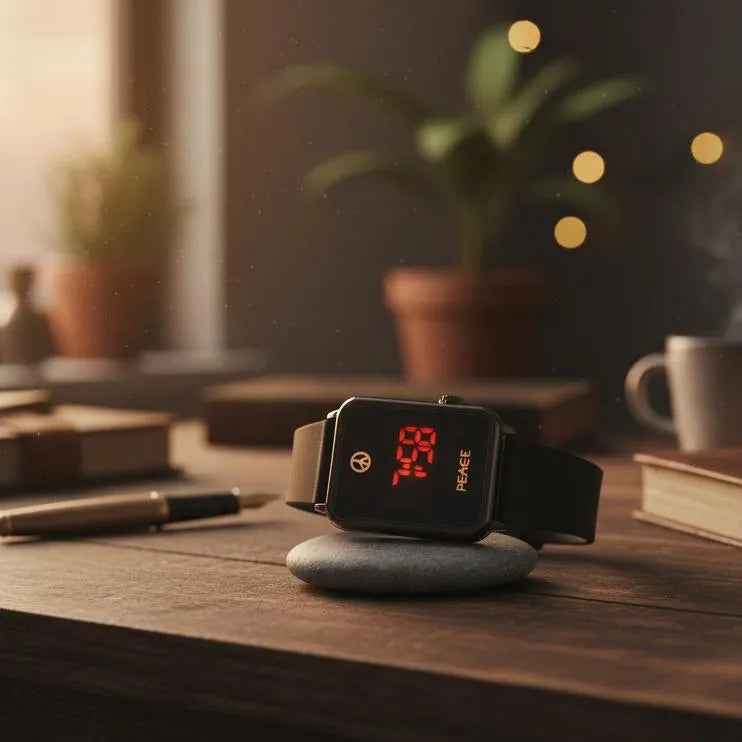 Modern Bluetooth Smartwatch with LED Display & Silicone Strap (view 3)