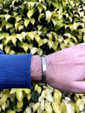Men's minimalist stainless steel bracelet, tarnish-free