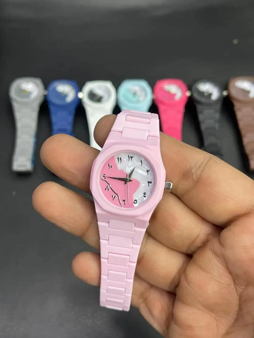 Watch with Arabic dial unique design front view