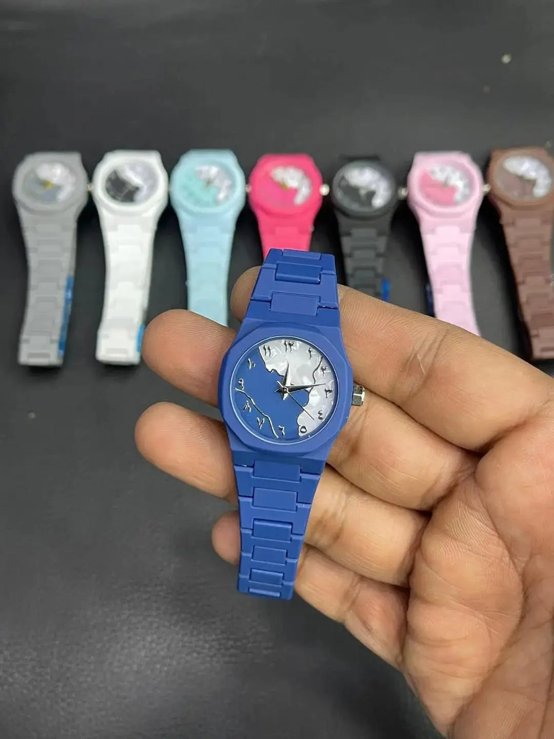 Arabic dial watch comfortable strap detail
