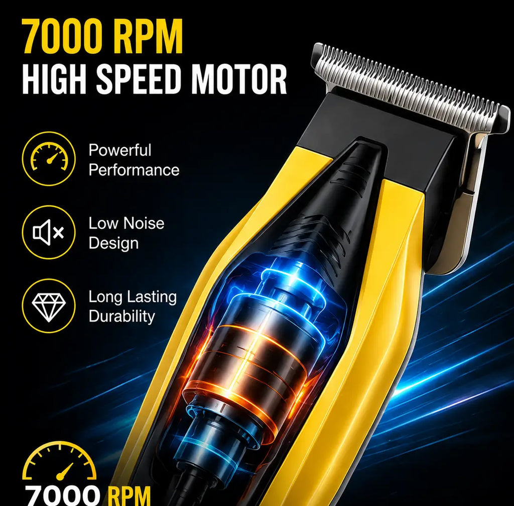 DALING DL-1959 Professional Hair Trimmer 7000 RPM USB Rechargeable LED Display Hair Beard Clipper (view 3)