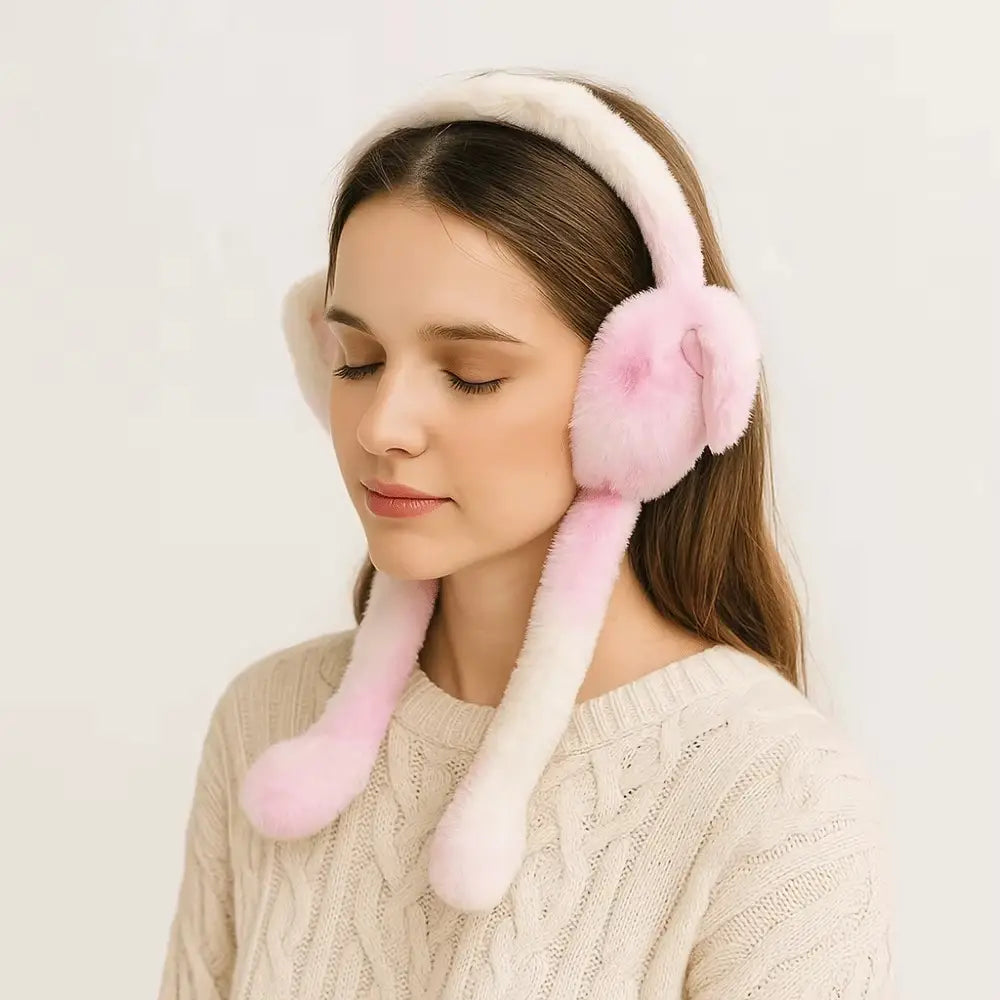 1 Pc Fur Rabbit Earmuffs