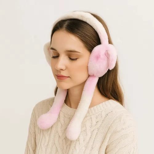 1 Pc Fur Rabbit Earmuffs