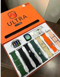 Ultra smart watch with 4 straps set - front view