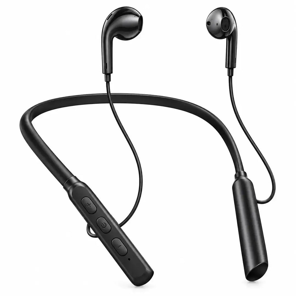 Neckband bluetooth earphones - worn around neck