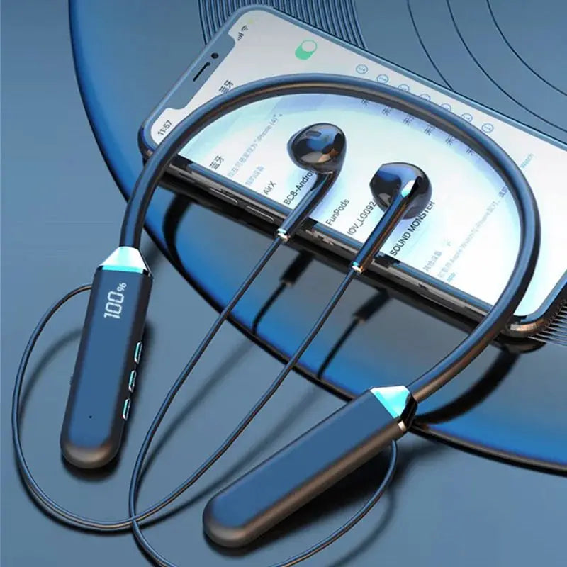Black Long-Lasting Battery With Fast Charge 1 Wireless Neckband (view 3)