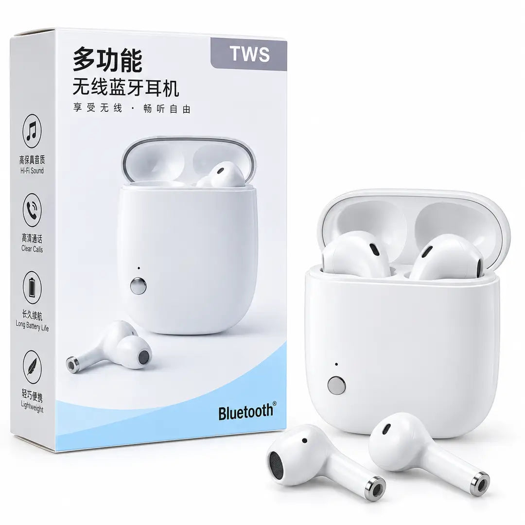 TWS wireless earbuds - in use lifestyle view