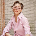 Elegant UV400 sunglasses - unisex square frame front view