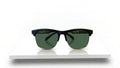 Classic black browline clubmaster sunglasses - front view