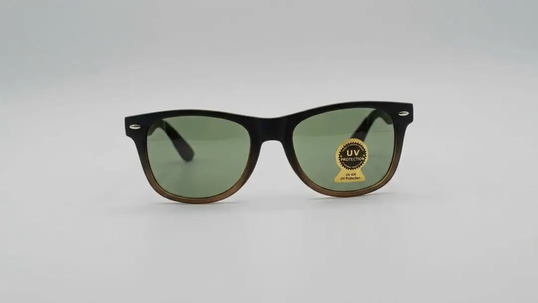 Classic wayfarer UV400 sunglasses in matte black for men – timeless style