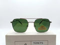 Men's silver double bridge sunglasses - front view