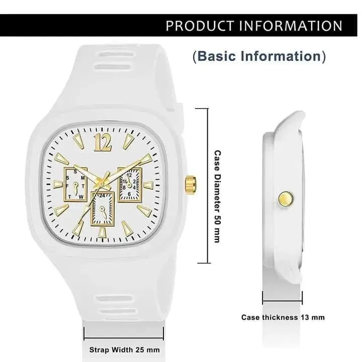 Men's analogue fashion watch - classic dial front view