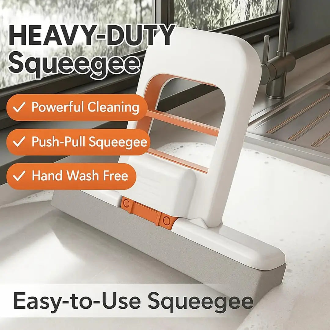 Mini Foldable Desktop Mop with Self-Squeeze Design