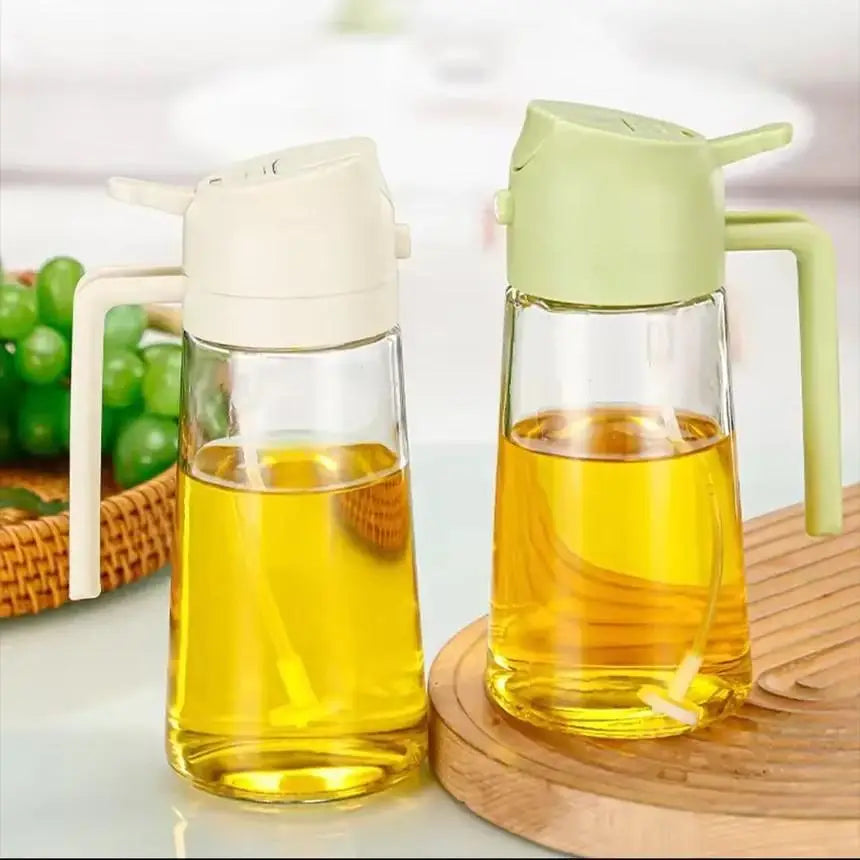 2 in 1 Oil Dispenser Bottle — Adds Style and Function