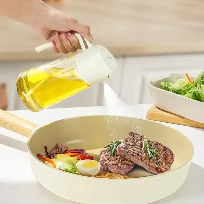 2 in 1 Oil Dispenser Bottle — Adds Style and Function