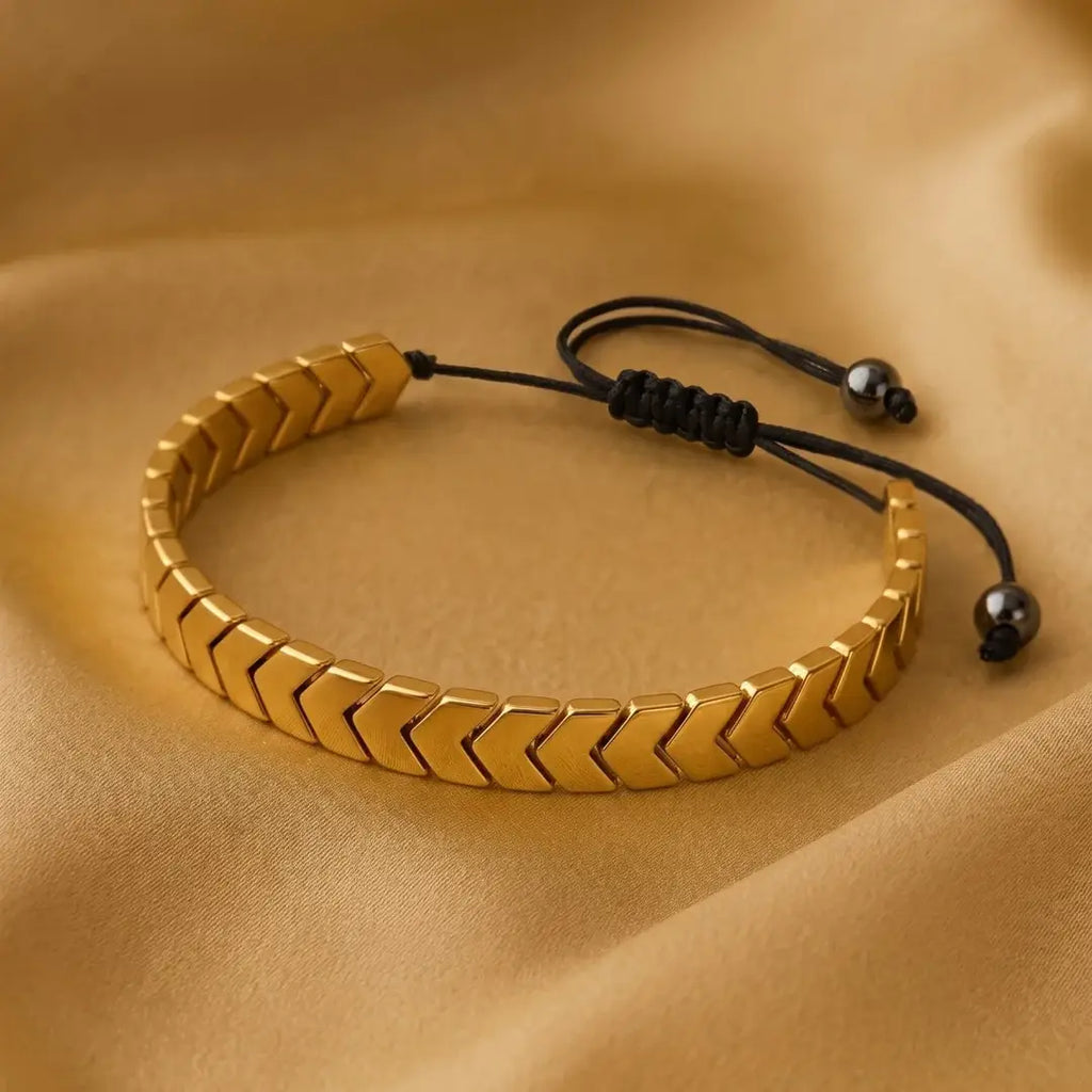 Trendy Aesthetic Hematite Stone Bracelet For Boys & Men