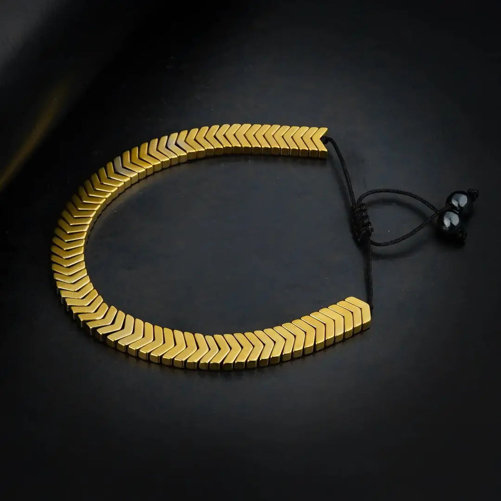 Trendy Aesthetic Hematite Stone Bracelet For Boys & Men