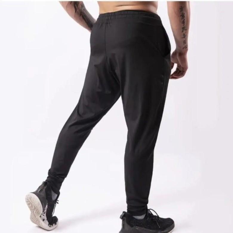 Men black flame track suit - flame design detail