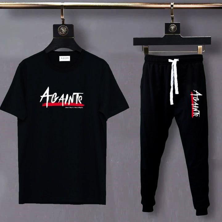 Cotton track suit - printed tee detail