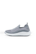 Men's grey slip-on walking sneakers front view