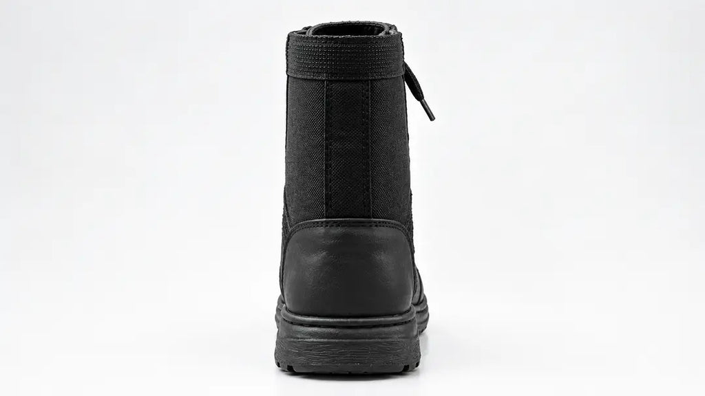 Tactical army combat boots - lace-up detail