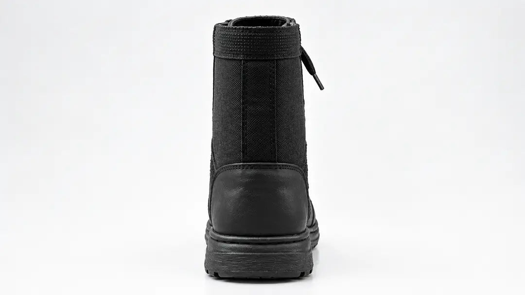 Tactical army combat boots - lace-up detail