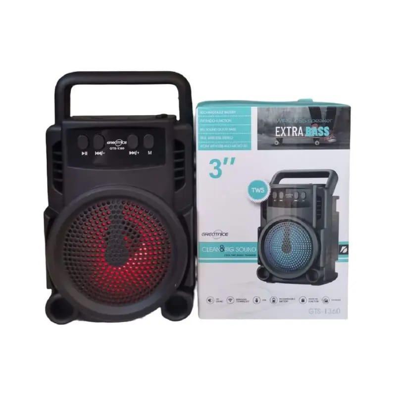 Bluetooth Speaker Black Blue LED Grille (view 2)