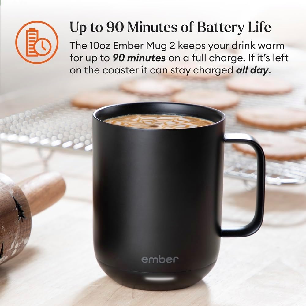 Ember Temperature Control Smart Mug 2, 10 Oz, App-Controlled Heated Coffee Mug with 80 Min (view 4)