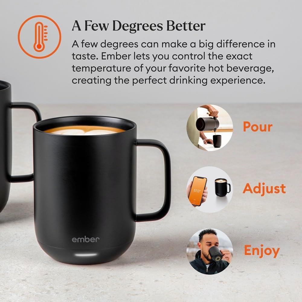 Ember Temperature Control Smart Mug 2, 10 Oz, App-Controlled Heated Coffee Mug with 80 Min (view 6)