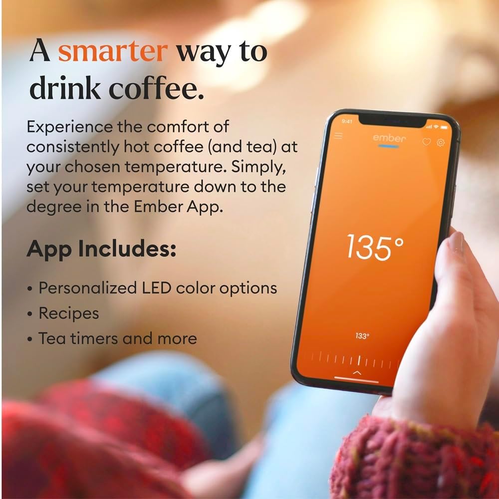 Ember Temperature Control Smart Mug 2, 10 Oz, App-Controlled Heated Coffee Mug with 80 Min (view 3)