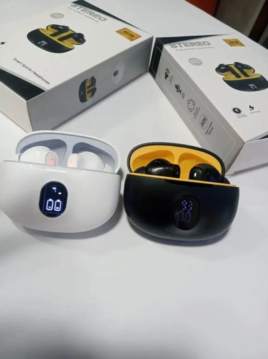 Premium Wireless Earbuds Black Yellow Bluetooth 5.3 (view 3)