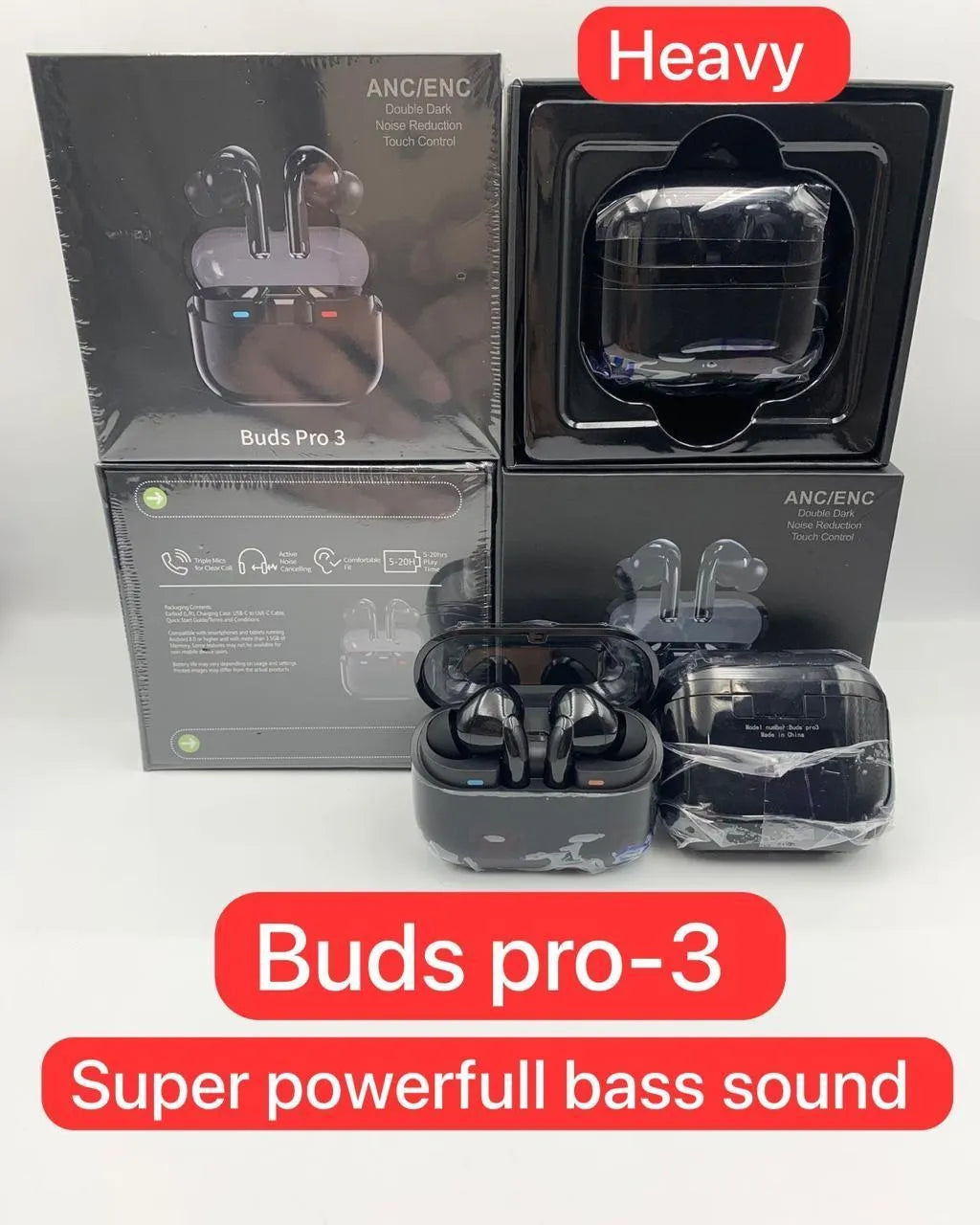 Wireless bluetooth earbuds ANC - lifestyle usage view