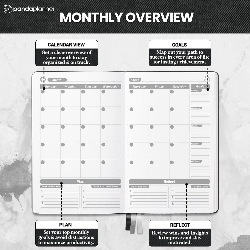 Panda Planner Sales Pro Planner 2026, 90-Day Undated Work Planner (view 5)