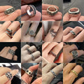 2024 Crocore trendy finger ring – front view