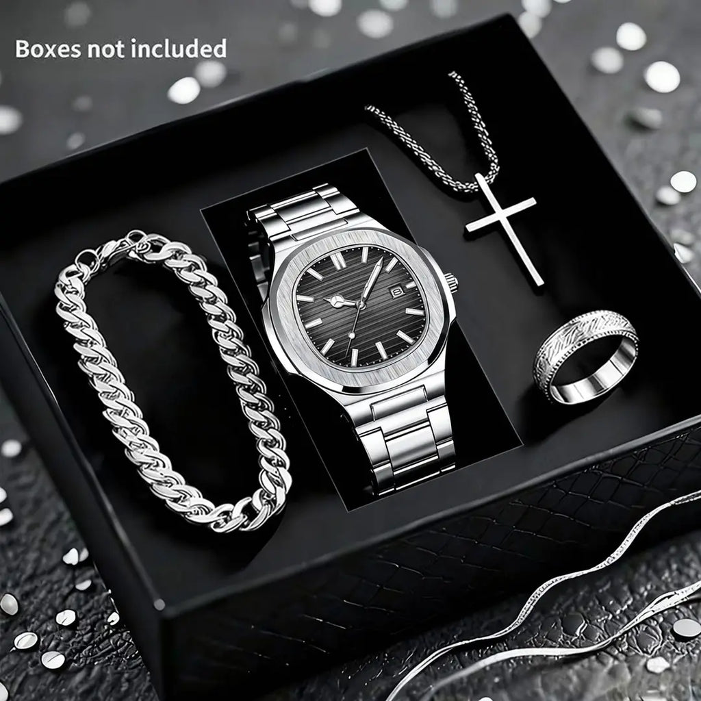 Business men's watch trendy sports style – side profile