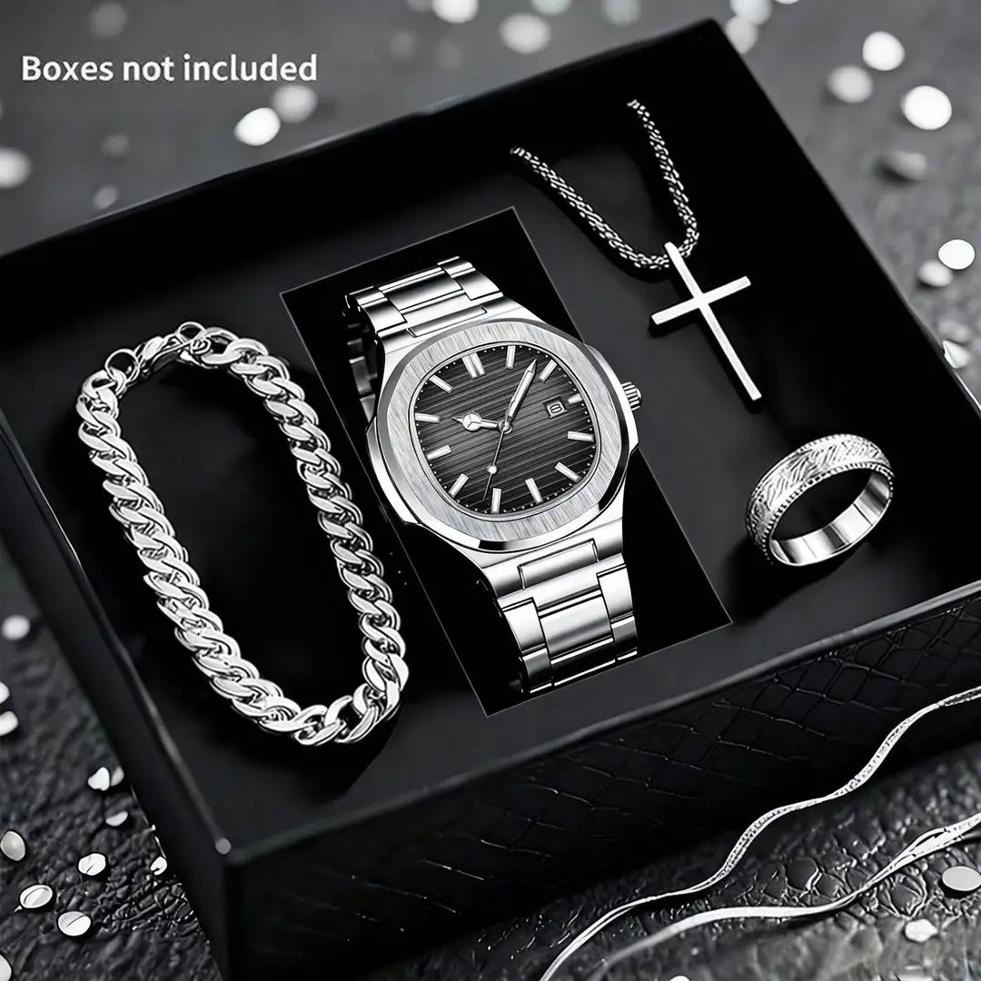 Business men's watch trendy sports style – side profile