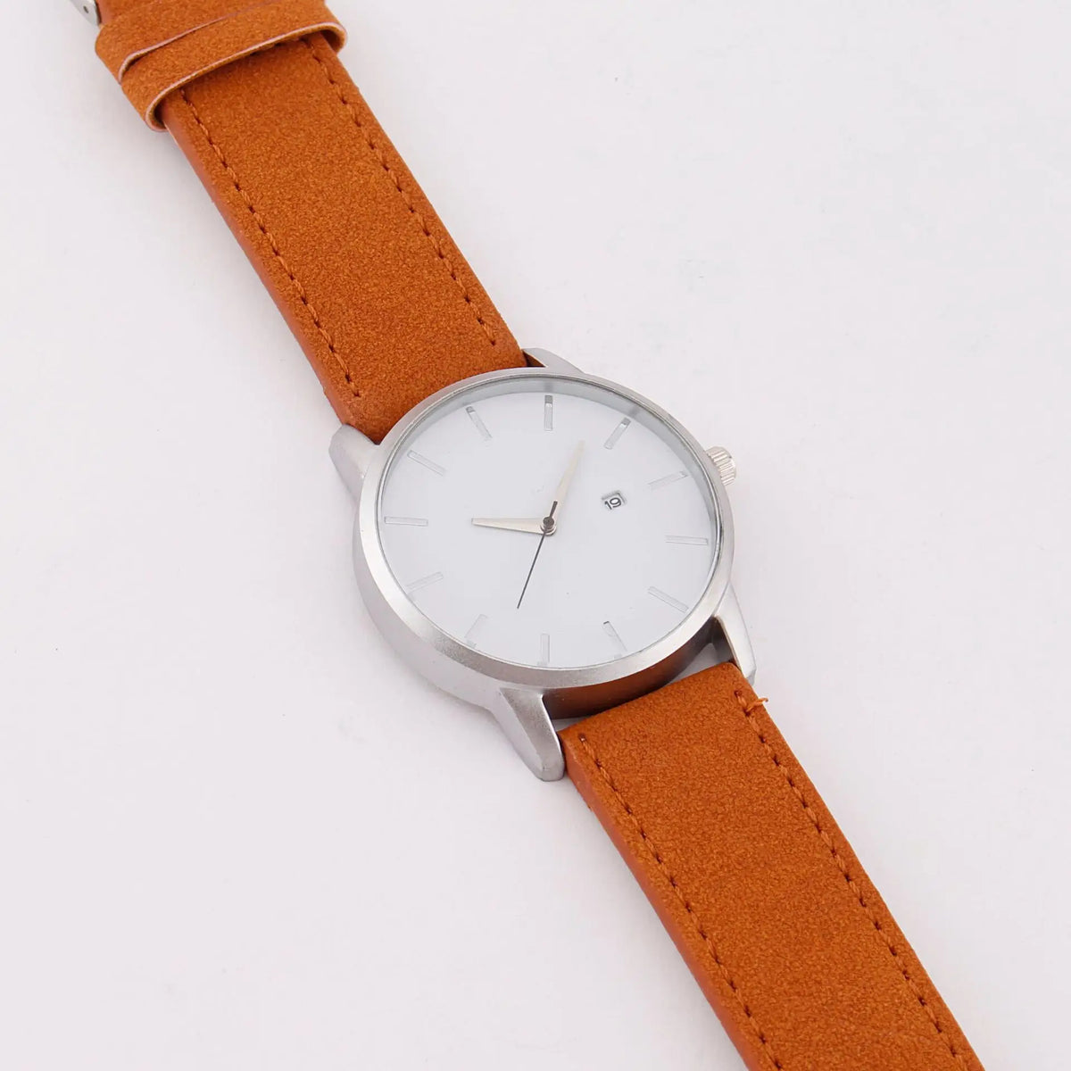 Quartz calendar watch - side profile