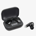 Sweat-proof Bluetooth earbuds with digital display – charging case