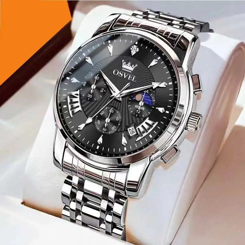 Men's multifunctional quartz fashion watch - strap detail