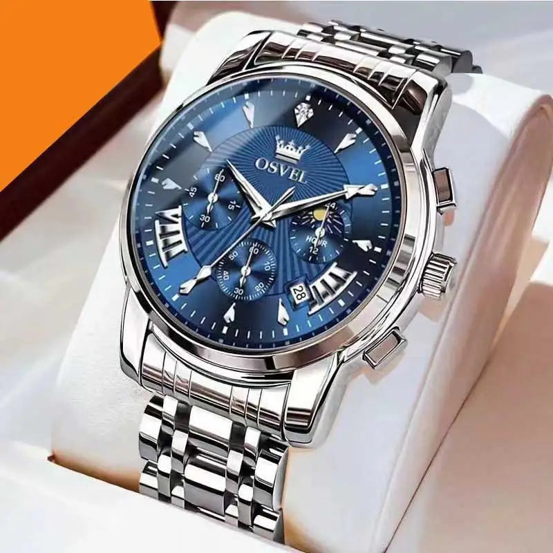 Men's multifunctional quartz fashion watch - side view
