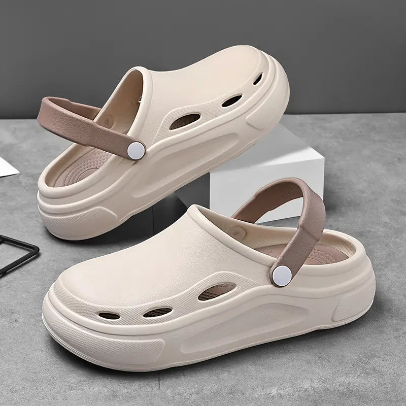 Men's trendy summer EVA flip-flops - side profile view